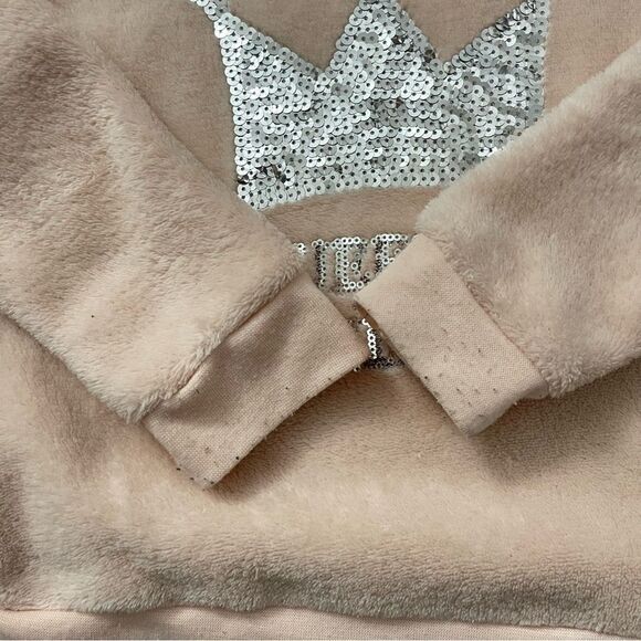 Nannette Kids Girl’s Pink Silver Sequin QUEEN OF KINDNESS Sherpa Outfit Set Sz 5 - Picture 4 of 16